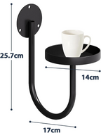 Set de 3 soportes de pared para macetas en forma de U, estructura metálica negra para salón y balcón