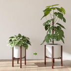 Soporte de bambú ajustable para macetas, pedestal de madera para plantas de interior y exterior